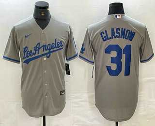 Mens Los Angeles Dodgers #31 Tyler Glasnow Grey Stitched Cool Base Nike Jersey,We sell and wholesale Mens Los Angeles Dodgers #31 Tyler Glasnow Grey Stitched Cool Base Nike Jersey on line form chian!